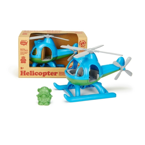 Grün Spielzeug Hubschrauber Blau